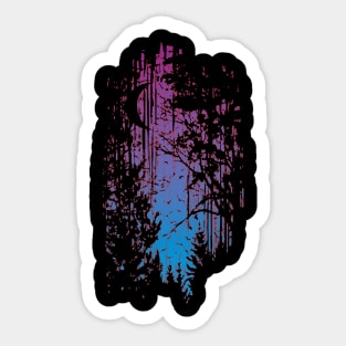 Technicolour Forest Sticker